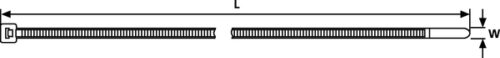 Kabelbinder T-Serie HellermannTyton Bündeldurchmesser 80 - 95 mm